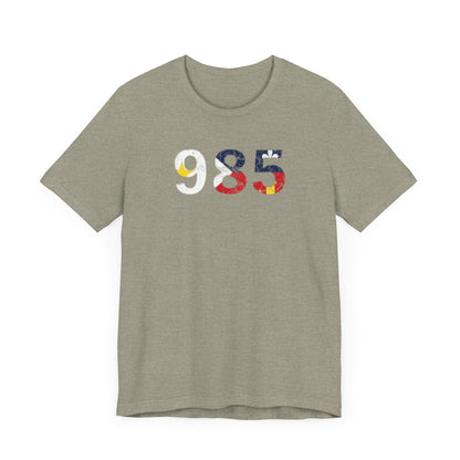 Cajun Flag 985 Area Code T-Shirt