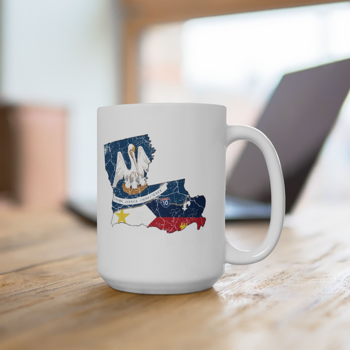 South of Interstate 10 Map Cajun Coffee Mug (11oz, 15oz)