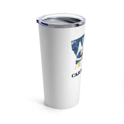 Cajun Country South of I-10 Tumbler (White, 20oz)