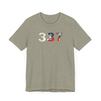 Cajun Flag 337 Area Code T-Shirt