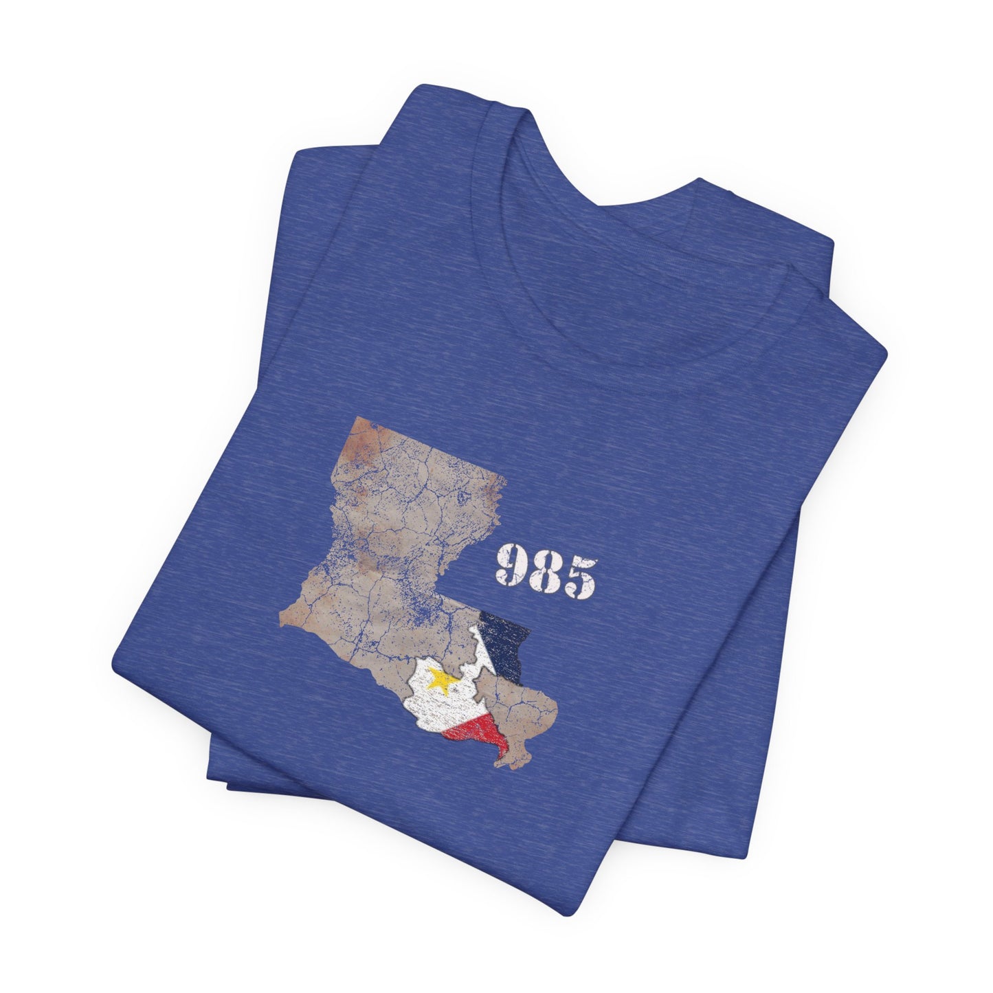 Cajun Area Code 985 Map T-Shirt