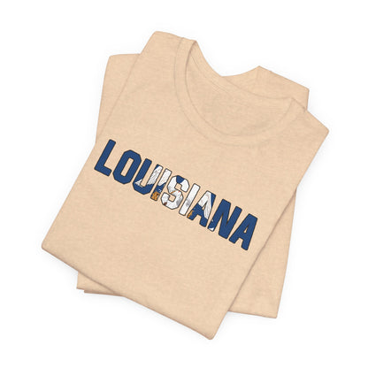Louisiana with Flag T-Shirt