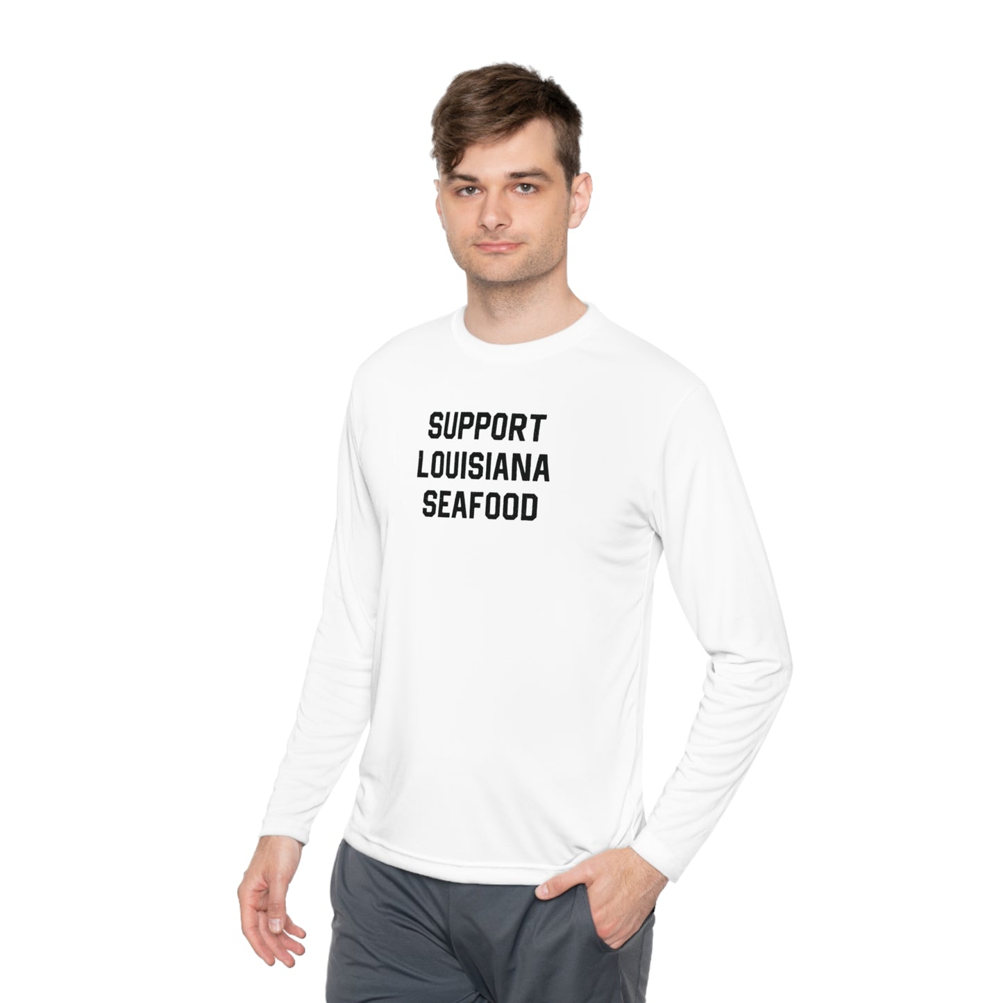 Support Louisiana Seafood Cajun Long Sleeve T-Shirt