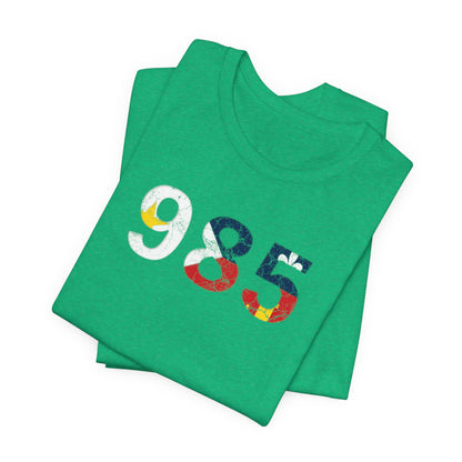 Cajun Flag 985 Area Code T-Shirt