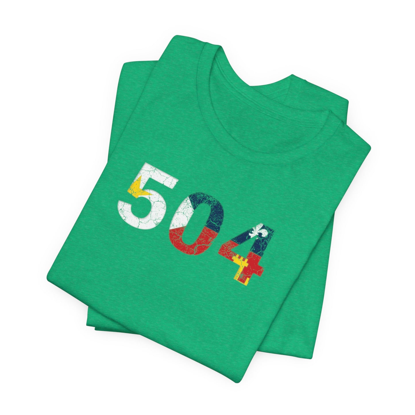 Cajun Flag 504 Area Code T-Shirt