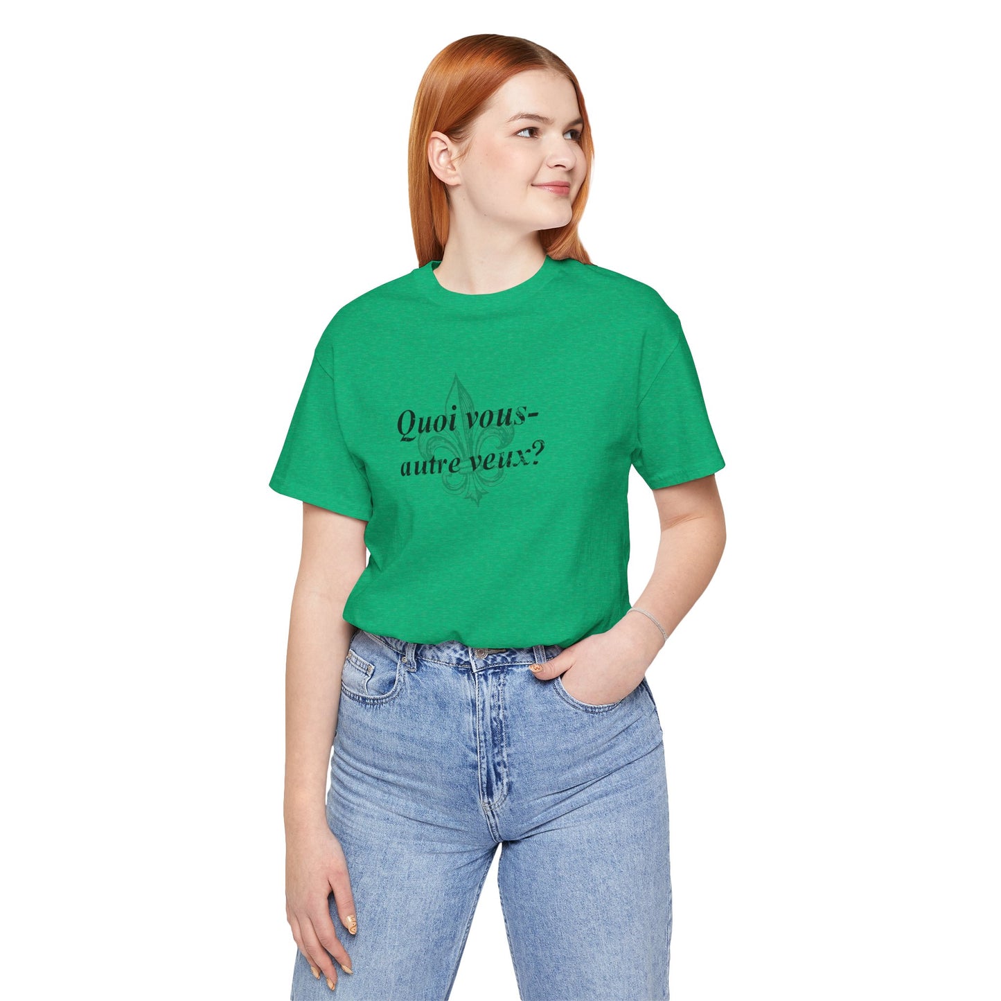 Quoi vous-autre veux? (What do y'all want?) Cajun French T-Shirt