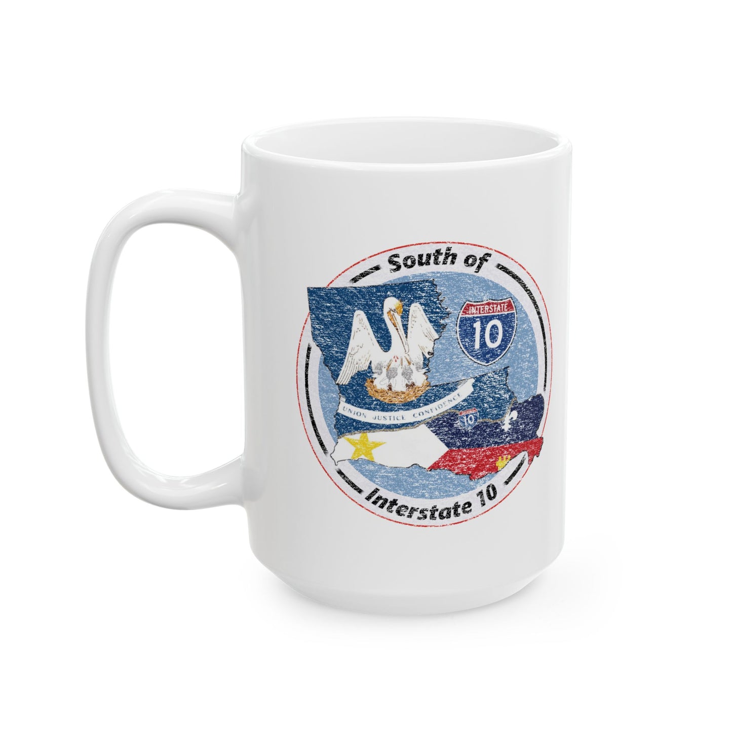 South of Interstate 10 Cajun Coffee Mug (11oz, 15oz)