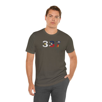 Cajun Flag 337 Area Code T-Shirt