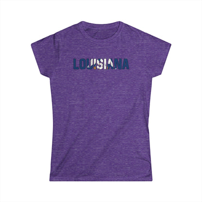 Women's Louisiana with Flag T-Shirt