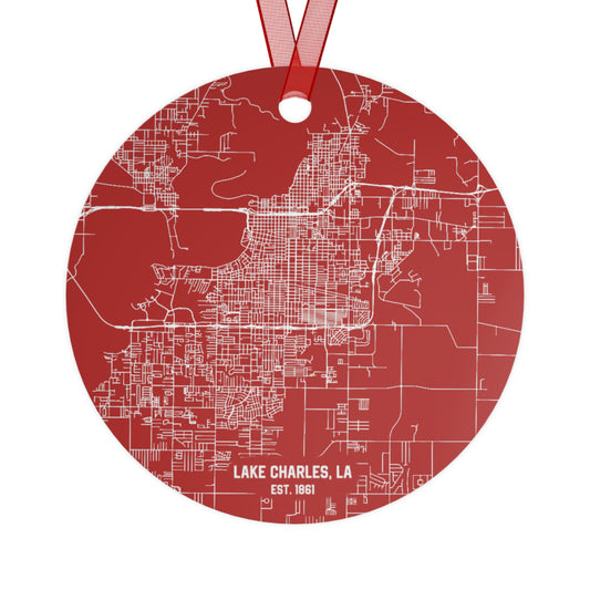 Lake Charles Louisiana Christmas Ornament