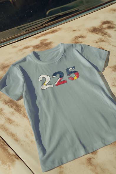 south-of-interstate-10-cajun-store-cajun-flag-225-area-code-t-shirt