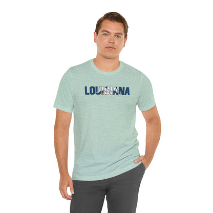 Louisiana with Flag T-Shirt