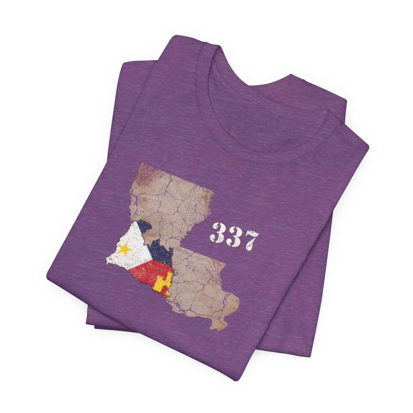 Cajun Area Code 337 Map T-Shirt