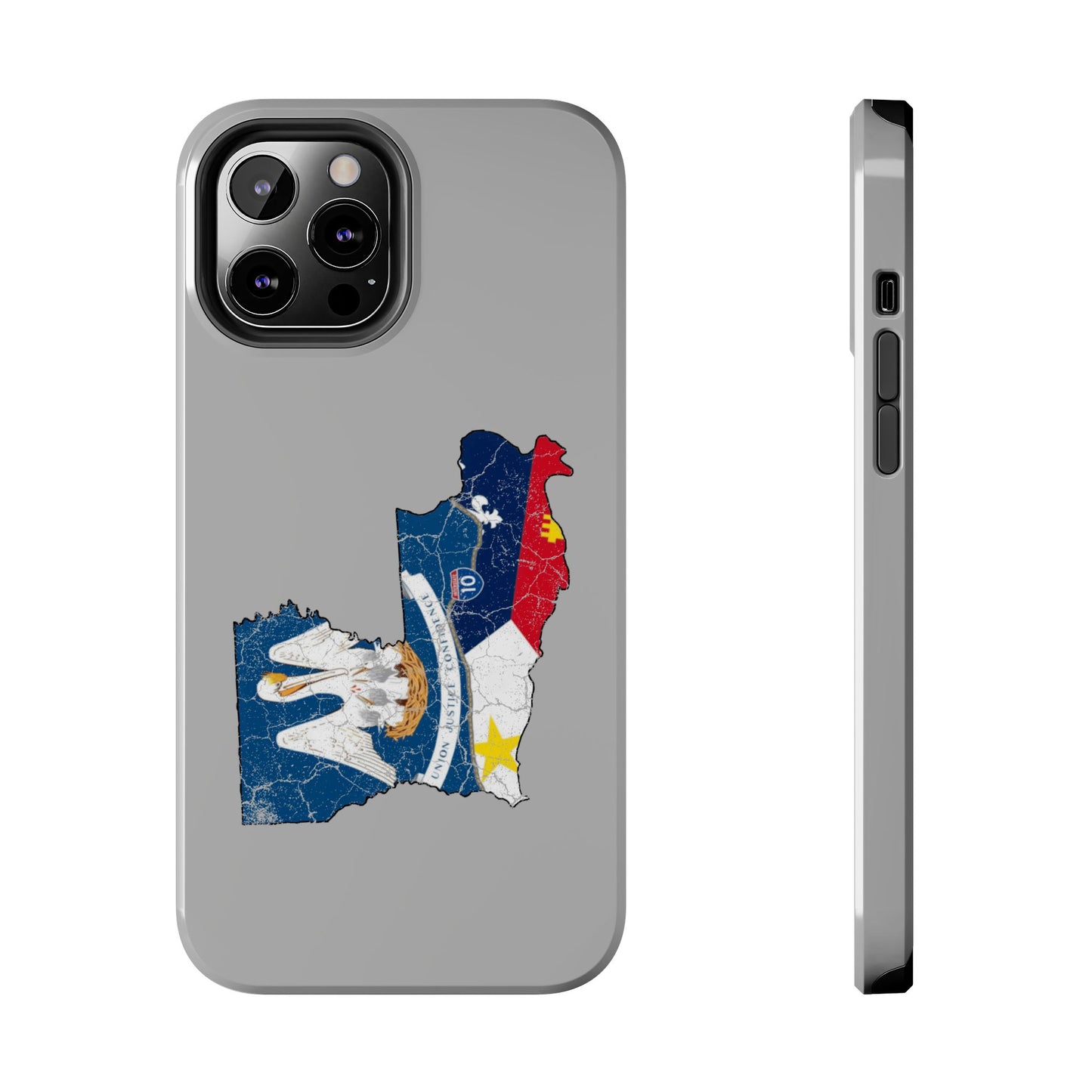 South of Interstate 10 Map Cajun Phone Case