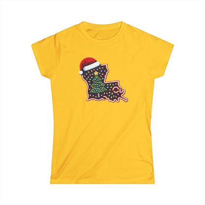 Women's Louisiana Christmas T-Shirt