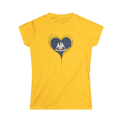 Women's Louisiana Heart T-Shirt