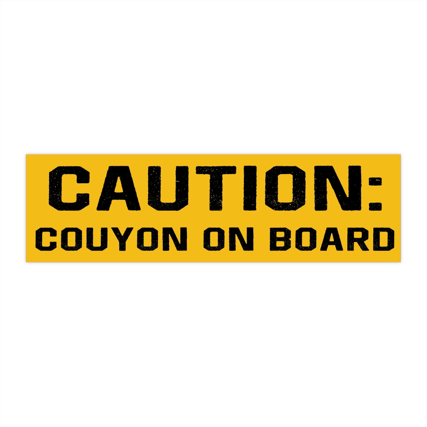 Couyon on Board Cajun Bumper Sticker