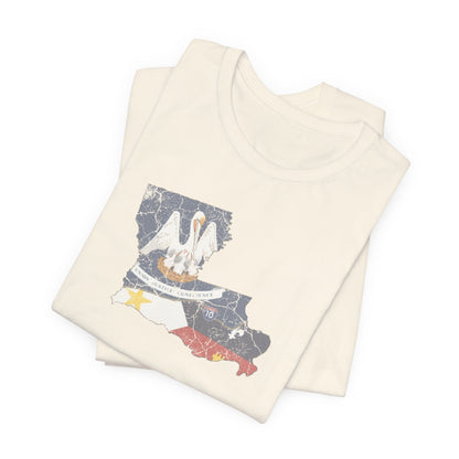 South of Interstate 10 Map Cajun Shirt