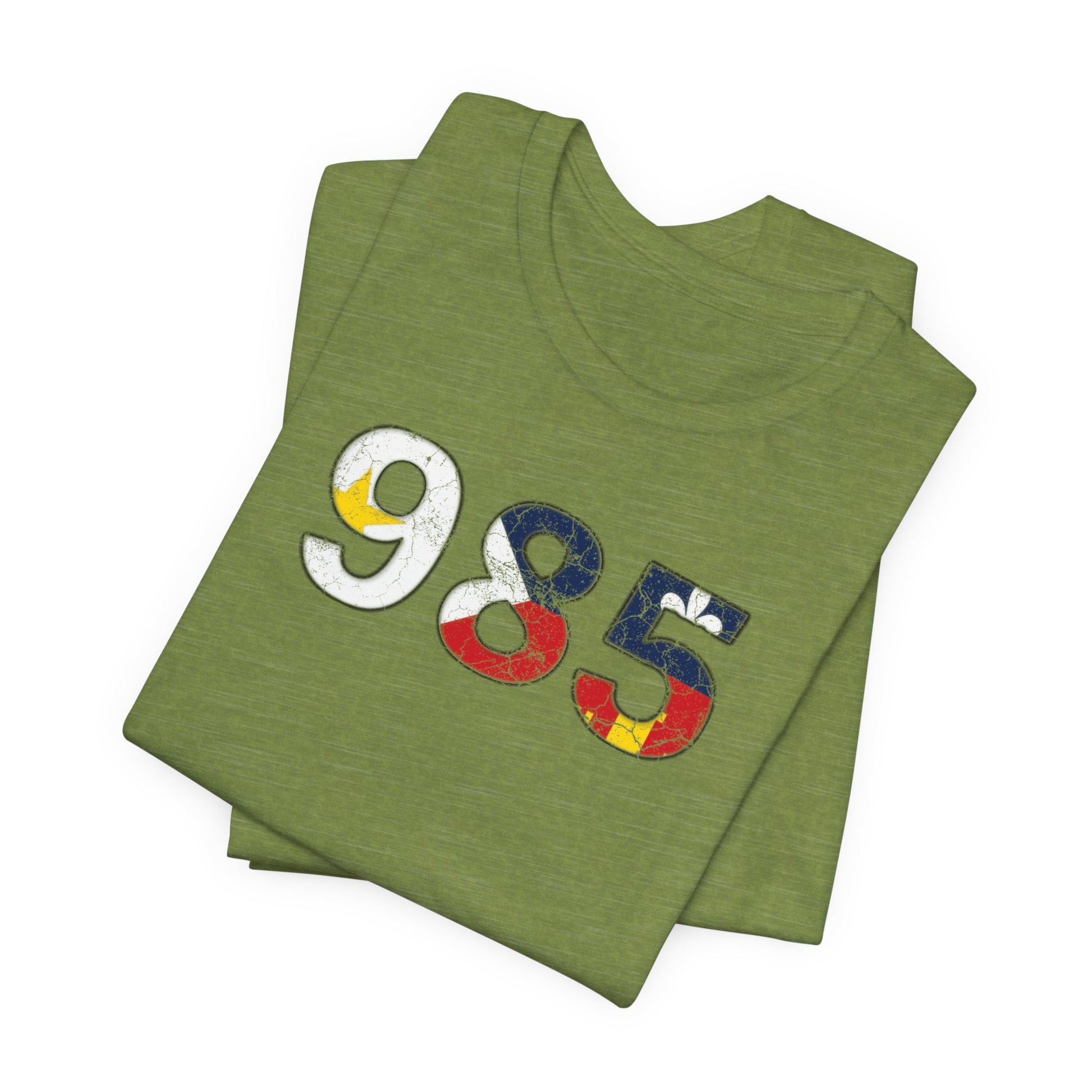 south-of-interstate-10-cajun-store-cajun-flag-985-area-code-t-shirt