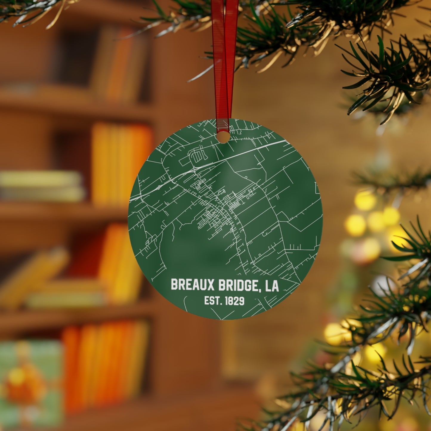 Breaux Bridge Louisiana Christmas Ornament