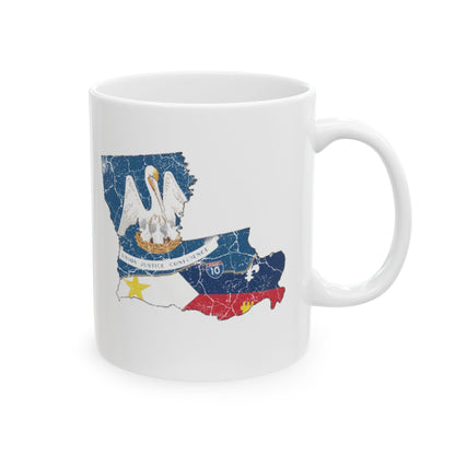 South of Interstate 10 Map Cajun Coffee Mug (11oz, 15oz)