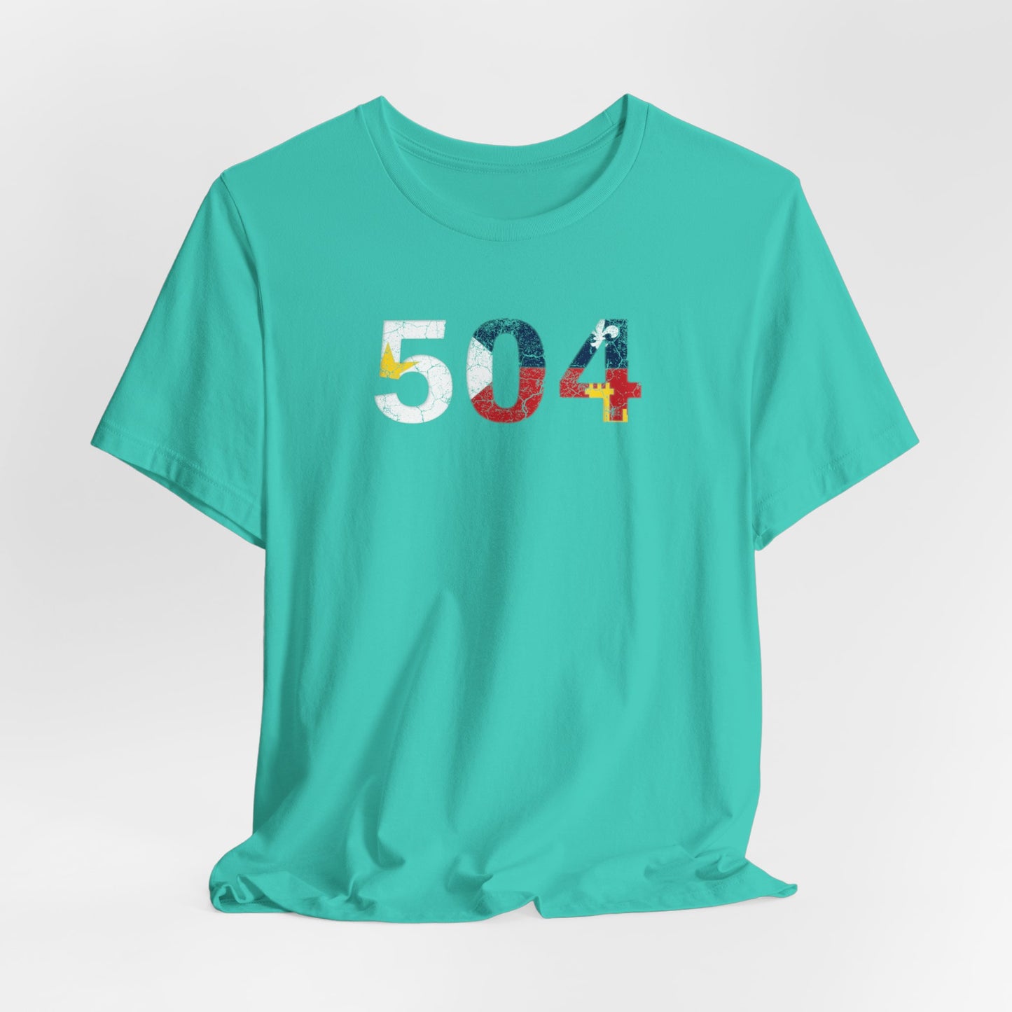 Cajun Flag 504 Area Code T-Shirt