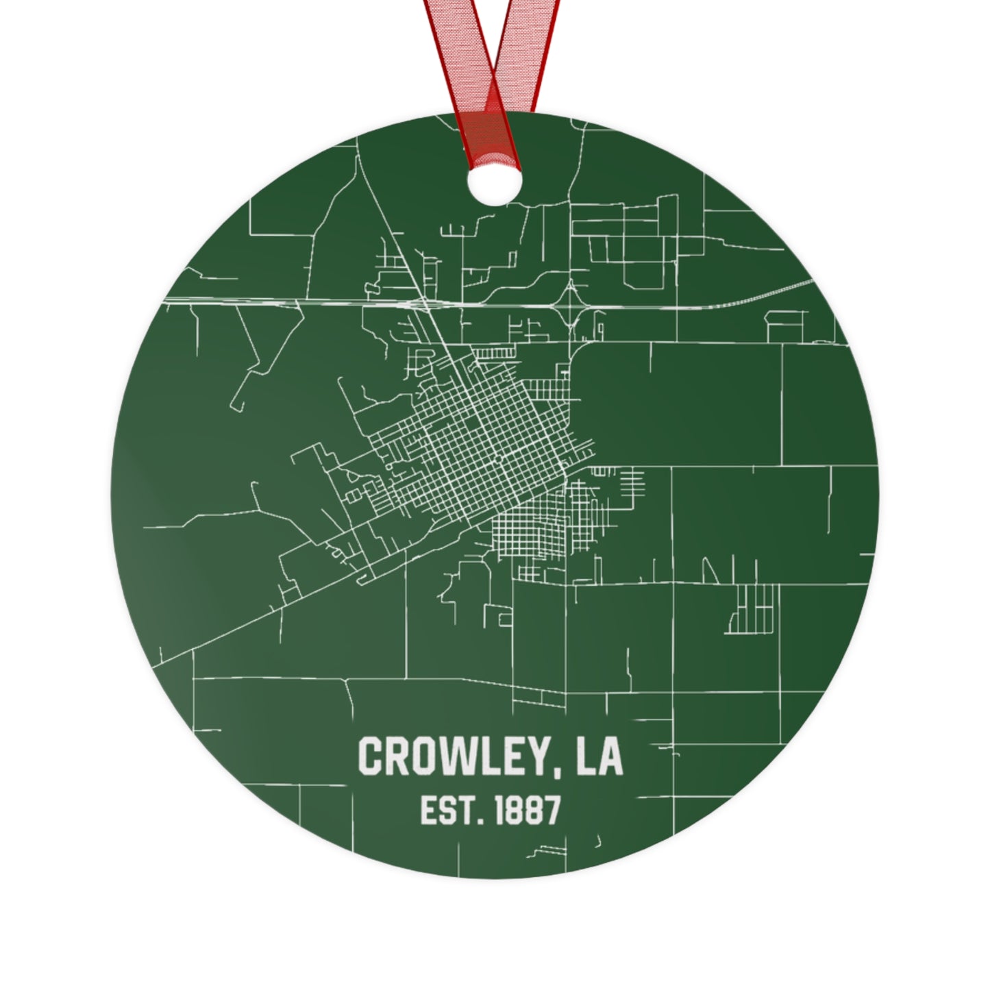 Crowley Louisiana Christmas Ornament