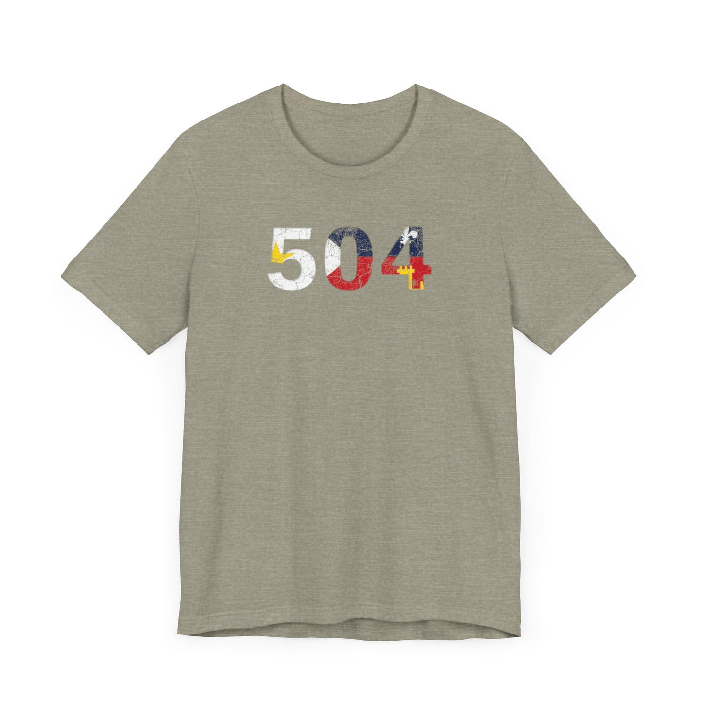 Cajun Flag 504 Area Code T-Shirt