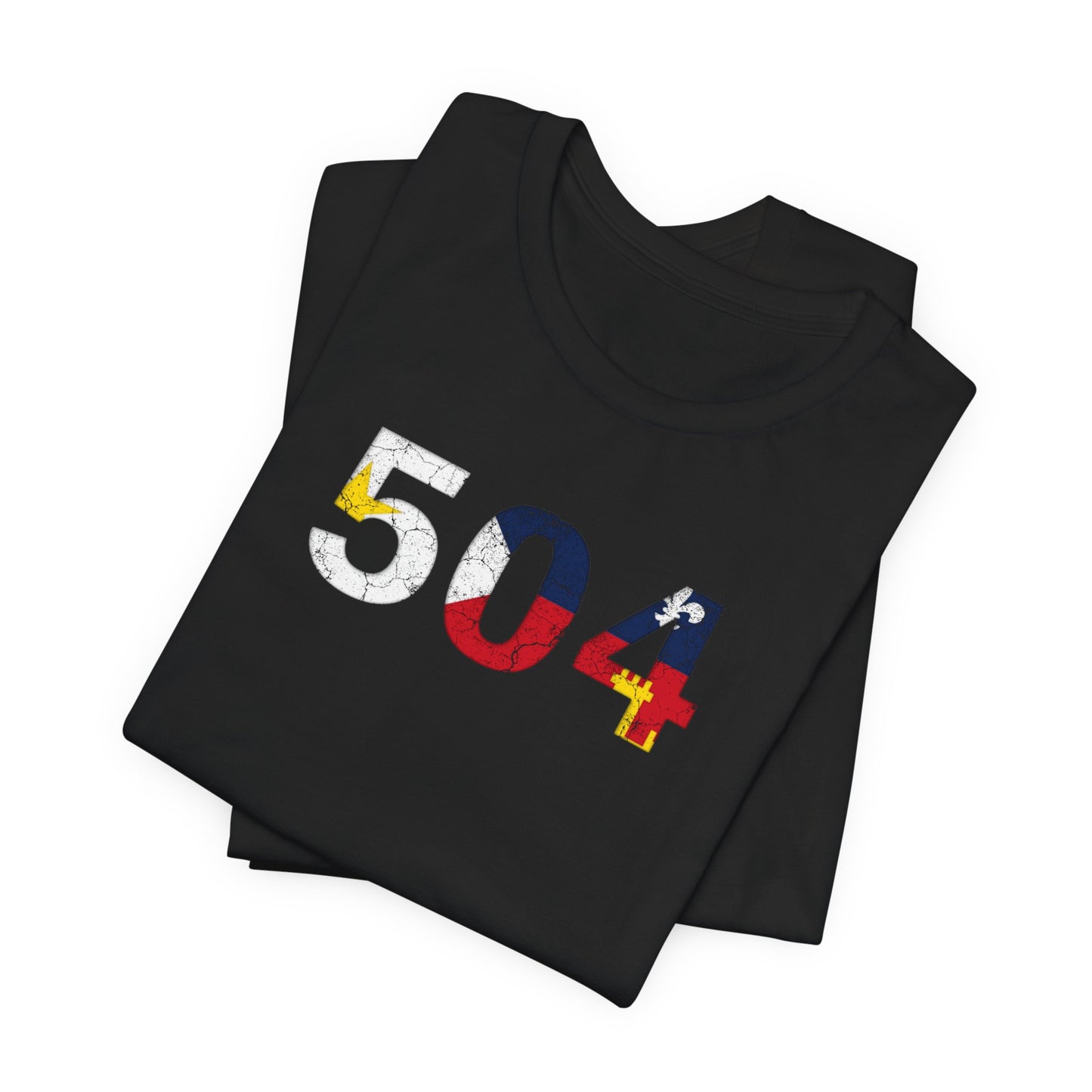 Cajun Flag 504 Area Code T-Shirt