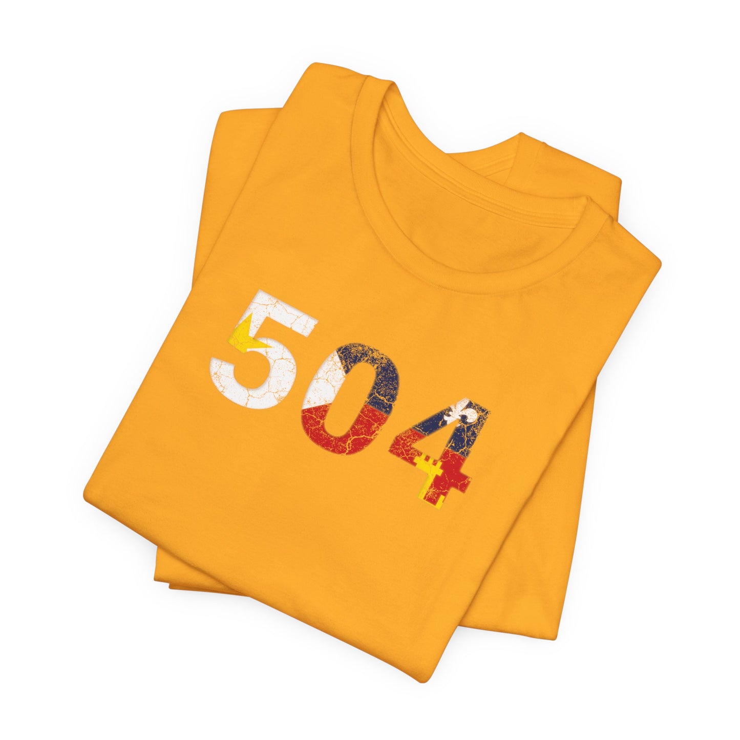 Cajun Flag 504 Area Code T-Shirt