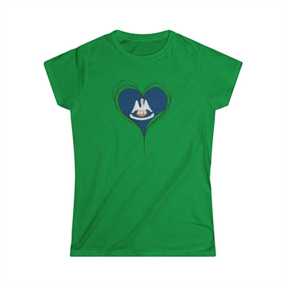 Women's Louisiana Heart T-Shirt