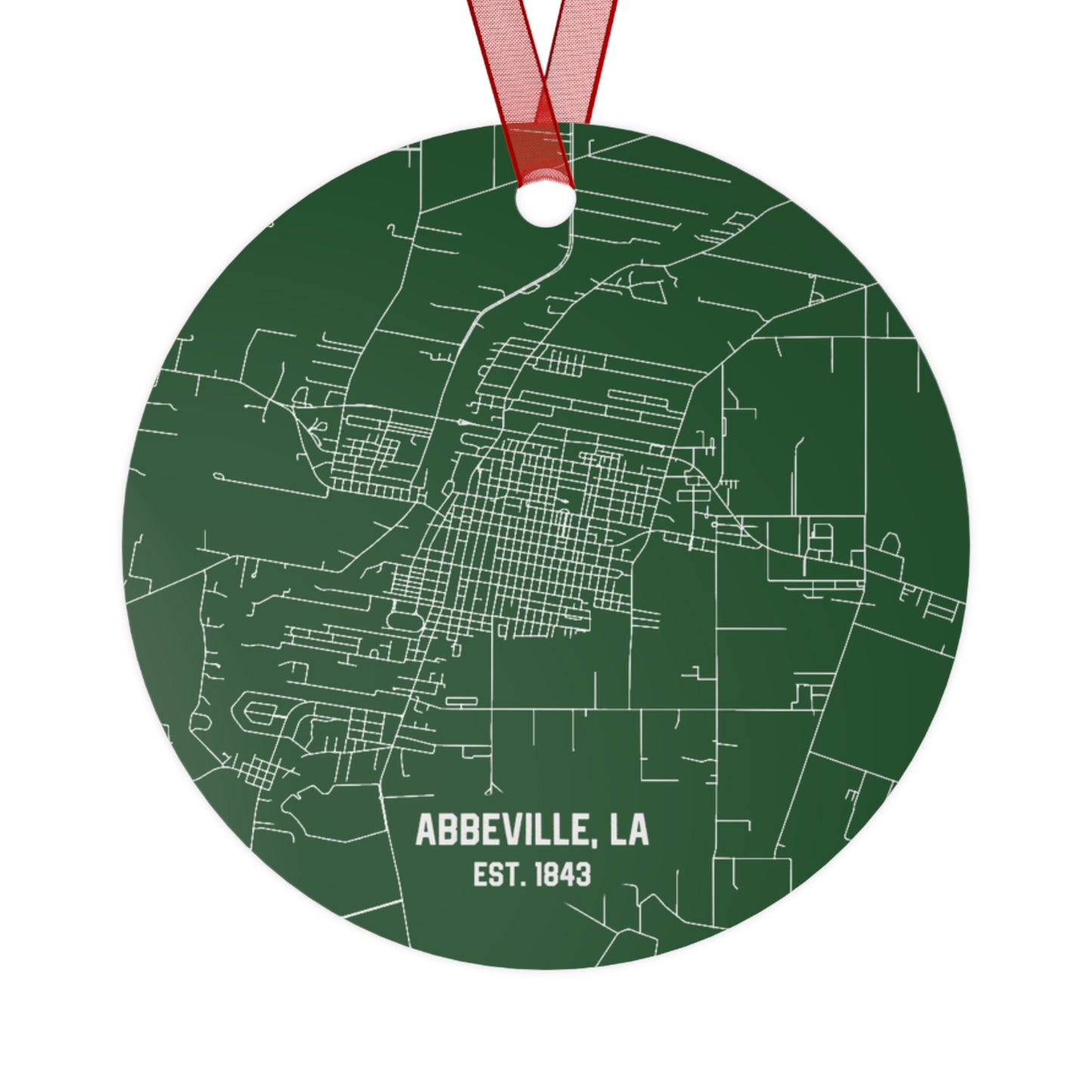 Abbeville Louisiana Christmas Ornament