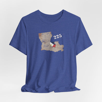Cajun Area Code 225 Map T-Shirt