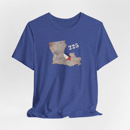 Cajun Area Code 225 Map T-Shirt