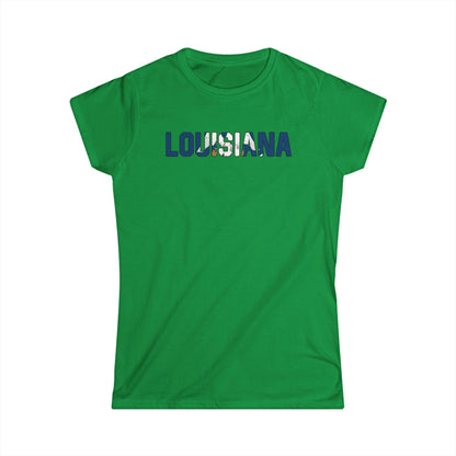 Women's Louisiana with Flag T-Shirt