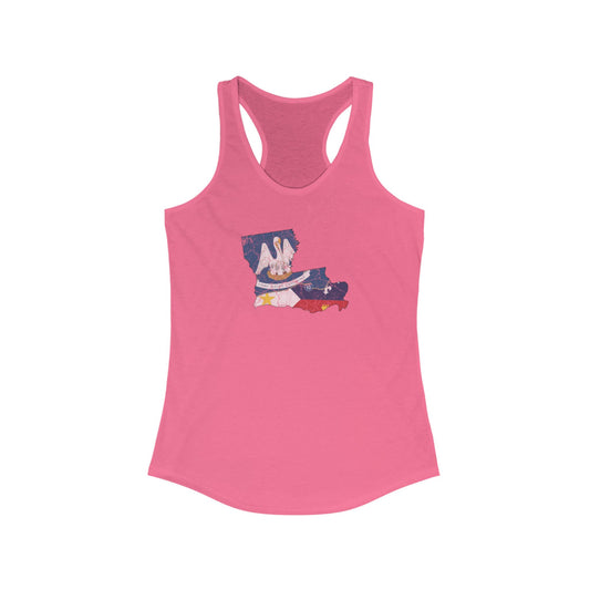 Women's South of Interstate 10 Map Cajun Tank Top