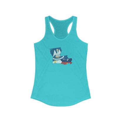 Women's South of Interstate 10 Map Cajun Tank Top