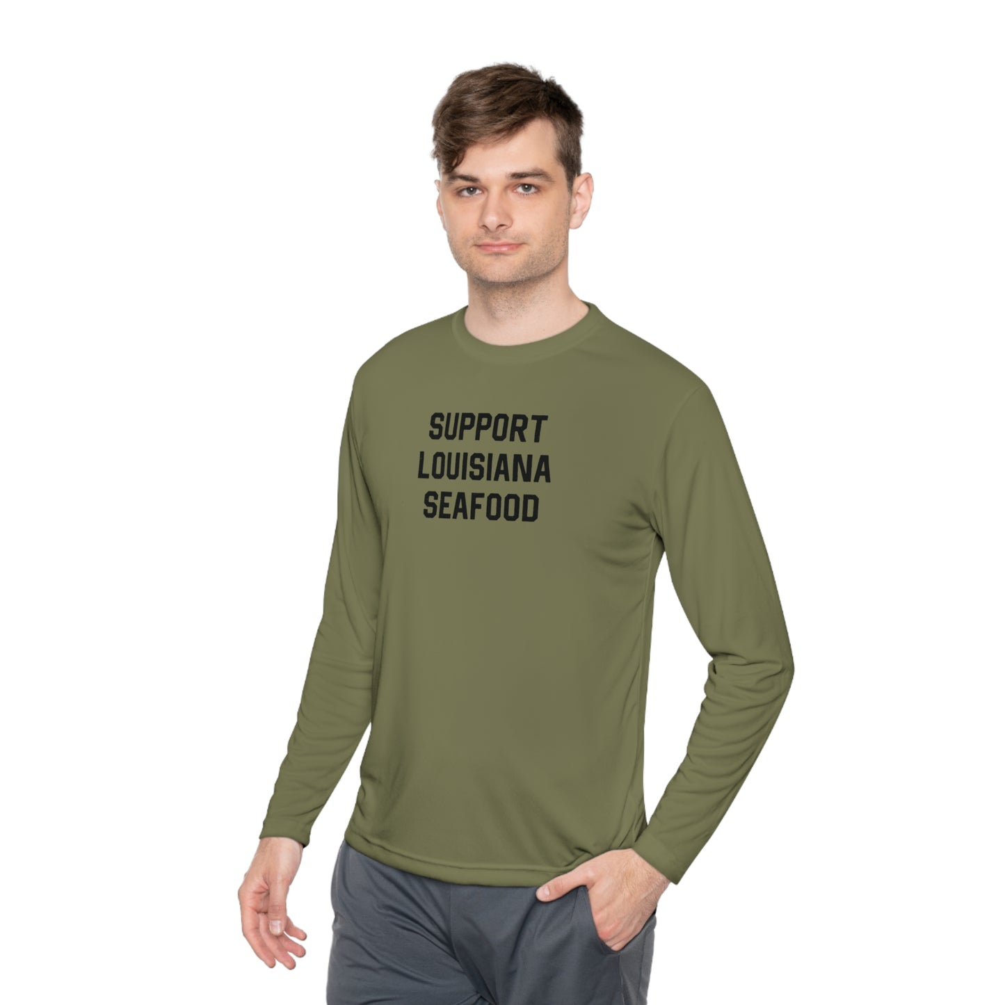 Support Louisiana Seafood Cajun Long Sleeve T-Shirt