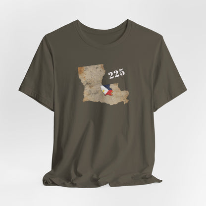 Cajun Area Code 225 Map T-Shirt