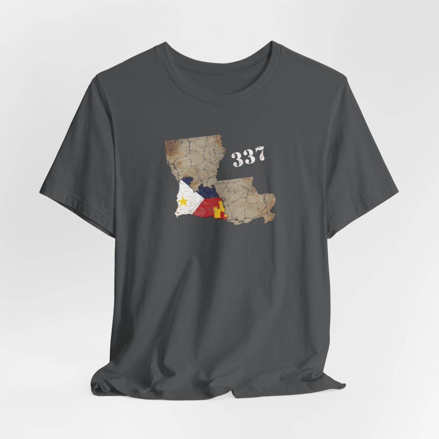 Cajun Area Code 337 Map T-Shirt