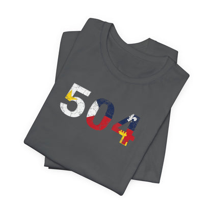 Cajun Flag 504 Area Code T-Shirt