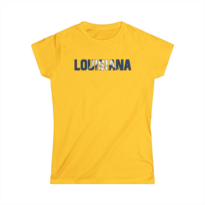Women's Louisiana with Flag T-Shirt