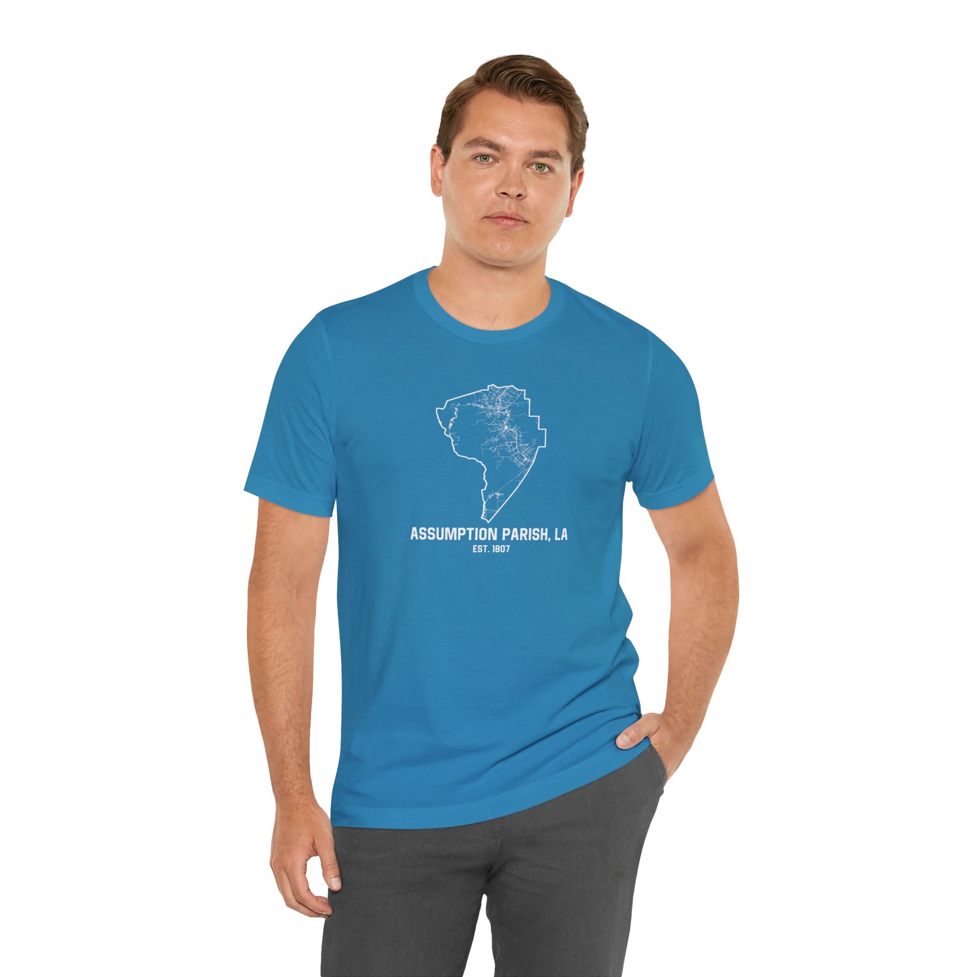 Assumption Parish Cajun T-Shirt - South of Interstate 10 - #Cajun Store# - #Cajun Clothing# - #Cajun Shirts#