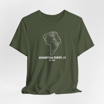 Assumption Parish Cajun T-Shirt - South of Interstate 10 - #Cajun Store# - #Cajun Clothing# - #Cajun Shirts#