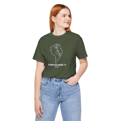 Assumption Parish Cajun T-Shirt - South of Interstate 10 - #Cajun Store# - #Cajun Clothing# - #Cajun Shirts#