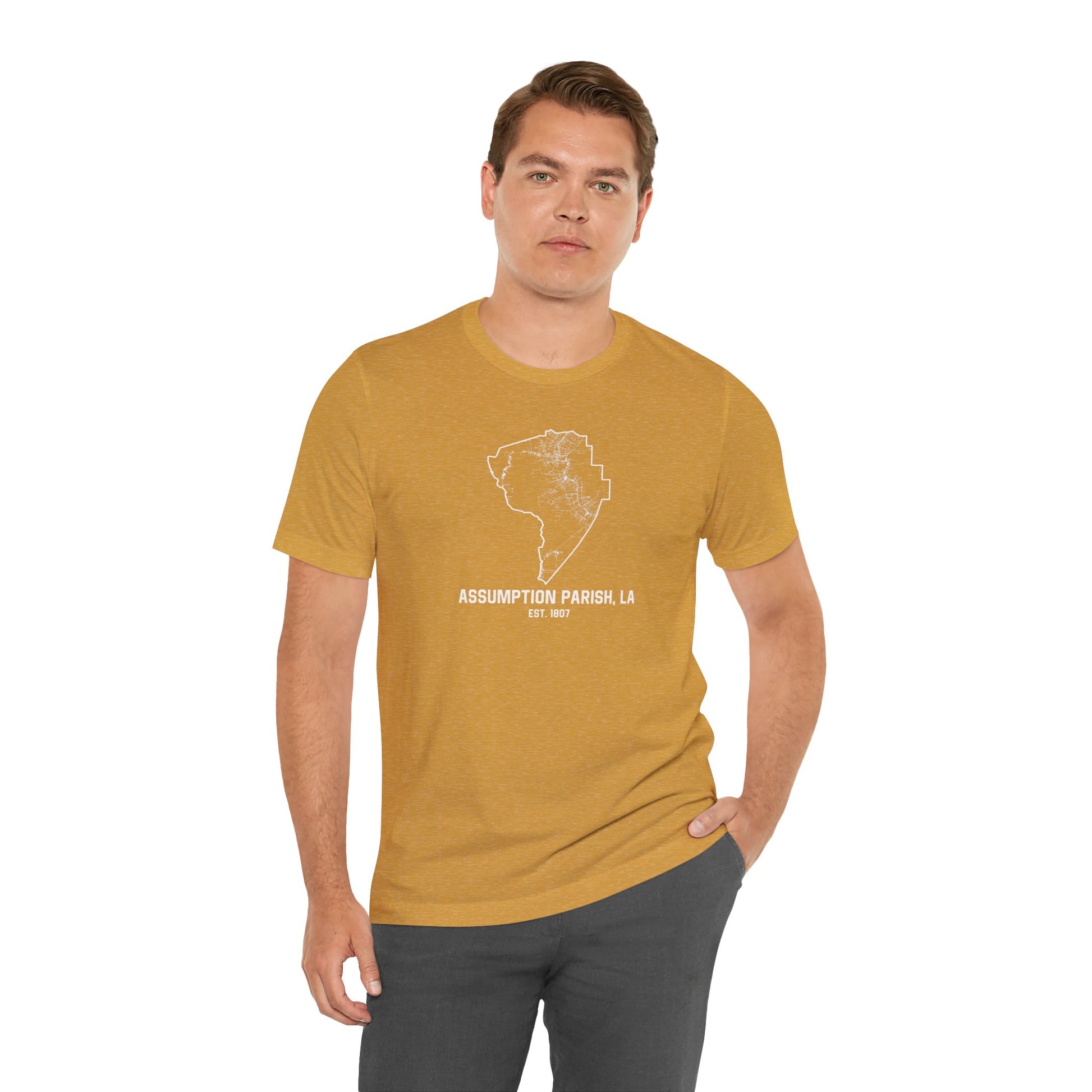 Assumption Parish Cajun T-Shirt - South of Interstate 10 - #Cajun Store# - #Cajun Clothing# - #Cajun Shirts#