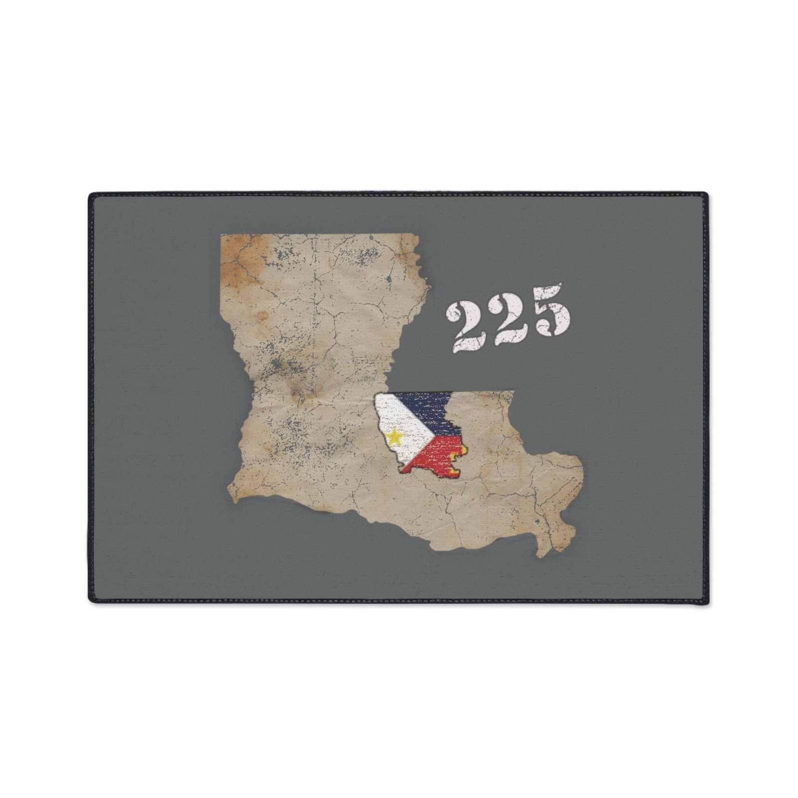 Cajun Area Code 225, Cajun Door Mat - South of Interstate 10 - #Cajun Store# - #Cajun Clothing# - #Cajun Shirts#