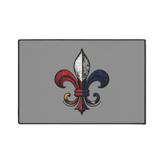 Cajun Fleur-de-lis Door Mat, Cajun Door Mat - South of Interstate 10 - #Cajun Store# - #Cajun Clothing# - #Cajun Shirts#