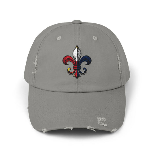 Cajun Fleur-de-lis Hat, Cajun Hat - South of Interstate 10 - #Cajun Store# - #Cajun Clothing# - #Cajun Shirts#