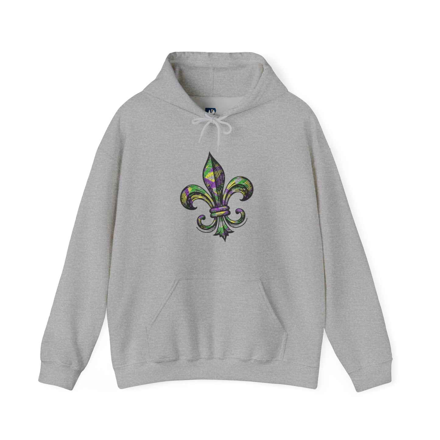 Mardi Gras Fleur-de-lis Hoodie, Cajun Hoodie